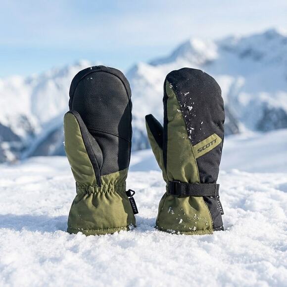 SCOTT Ultimate Warm Waterproof Mittens – Fir Green/Black – Size L – NEW - Picture 6 of 7